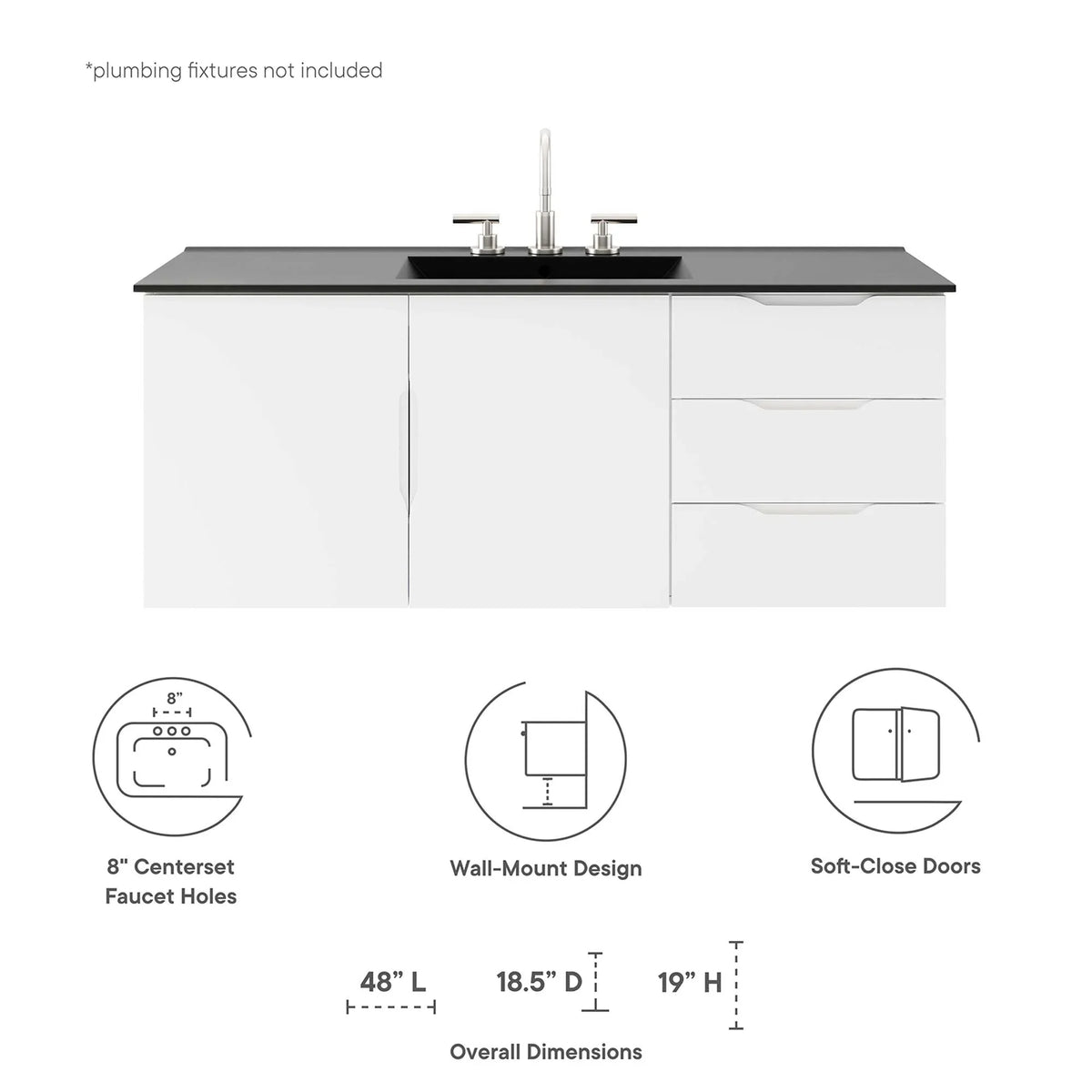 Vitality Bathroom Vanity Basin Included