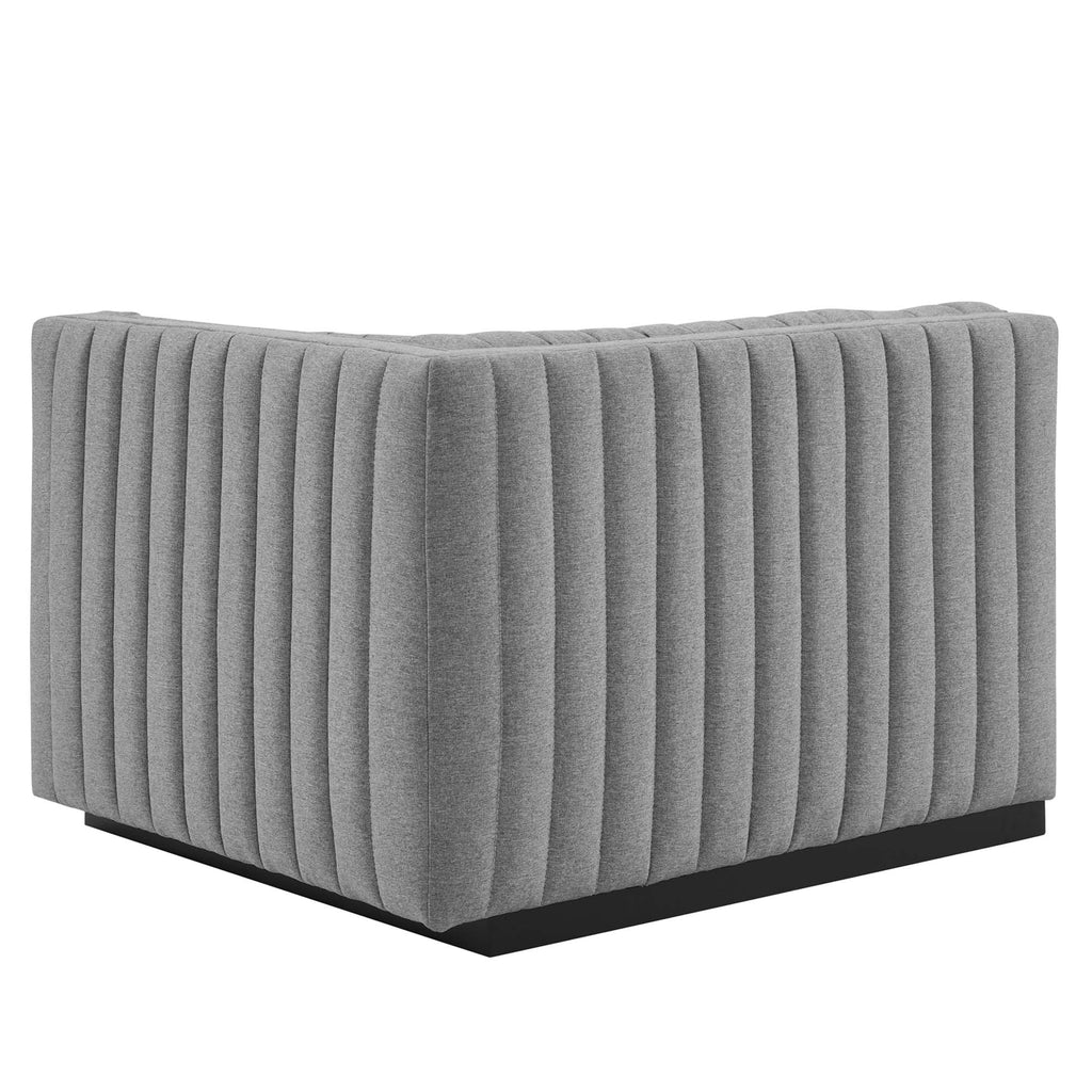 Conjure Channel Tufted Upholstered Fabric Loveseat