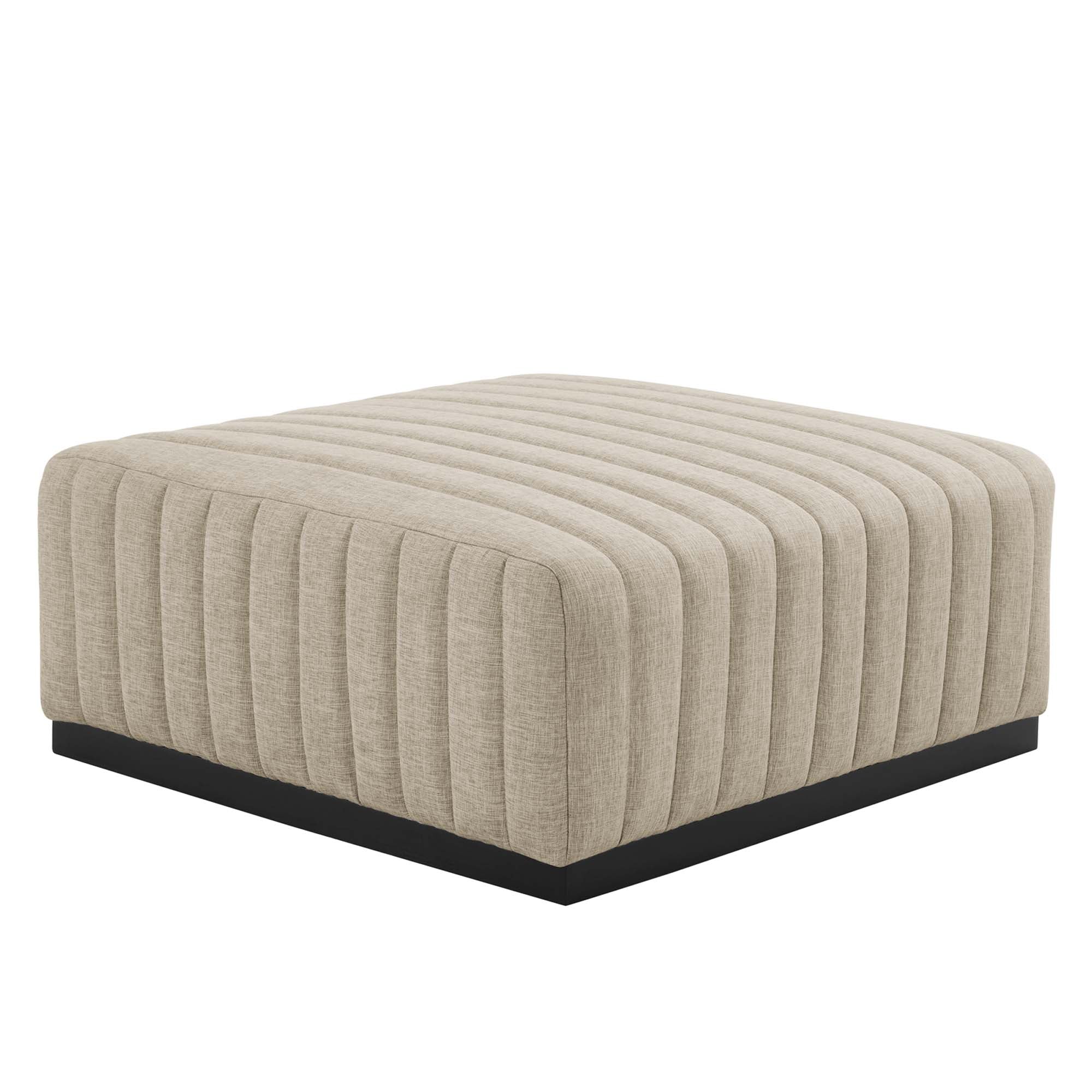 Conjure 6-Piece Channel Tufted Upholstered Fabric Sectional Sofa