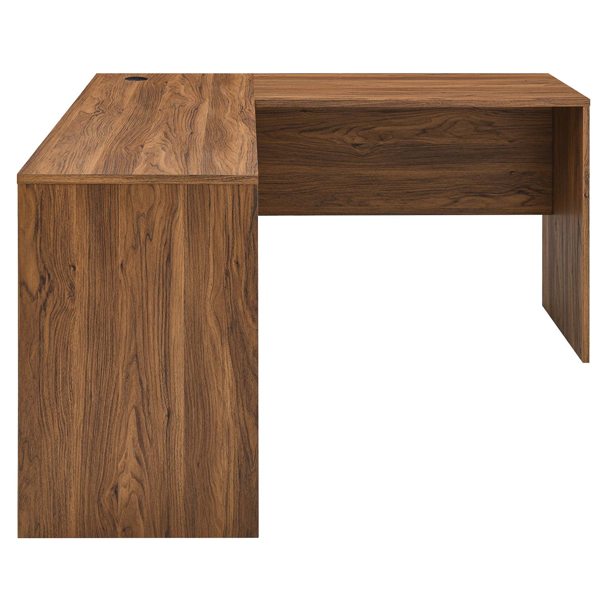 Render Wood Desk and File Cabinet Set in Walnut