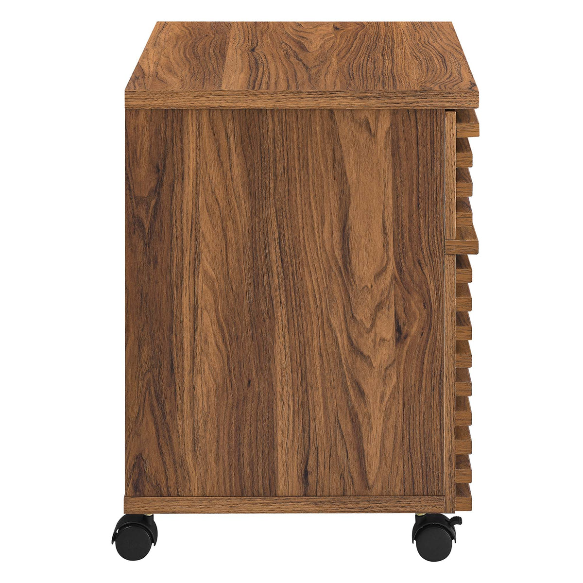 Render Wood Desk and File Cabinet Set in Walnut