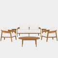 Brisbane 6-Piece Teak Wood Outdoor Patio Set
