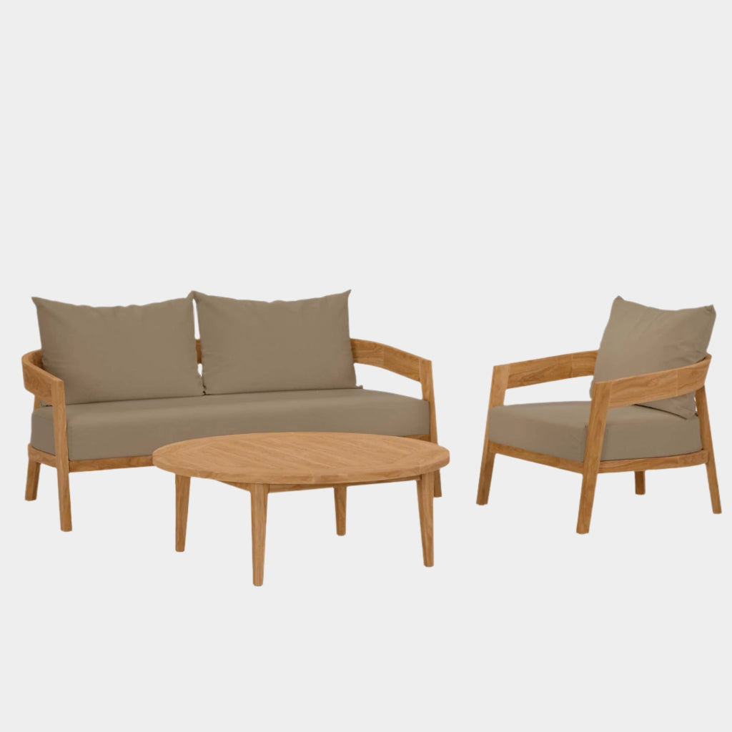 Brisbane 3-Piece Teak Wood Outdoor Patio