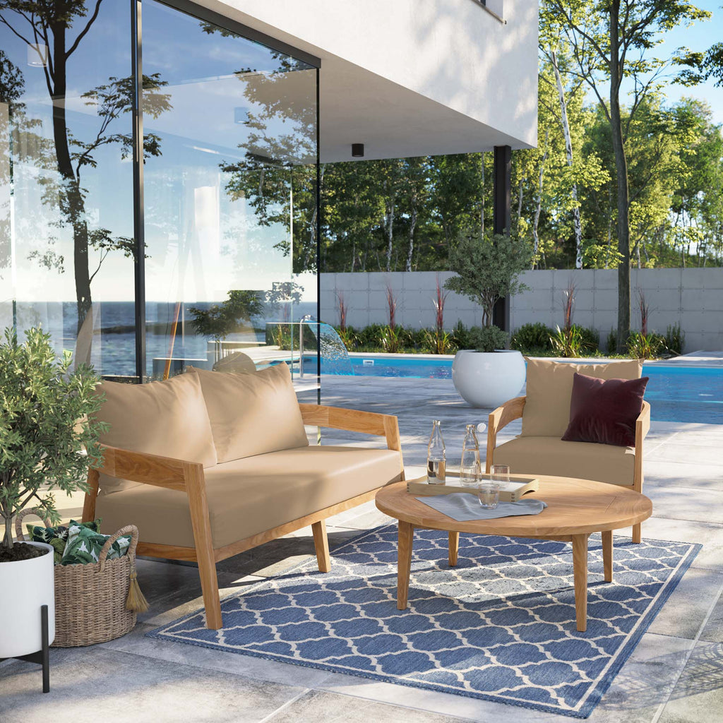 Brisbane 3-Piece Teak Wood Outdoor Patio