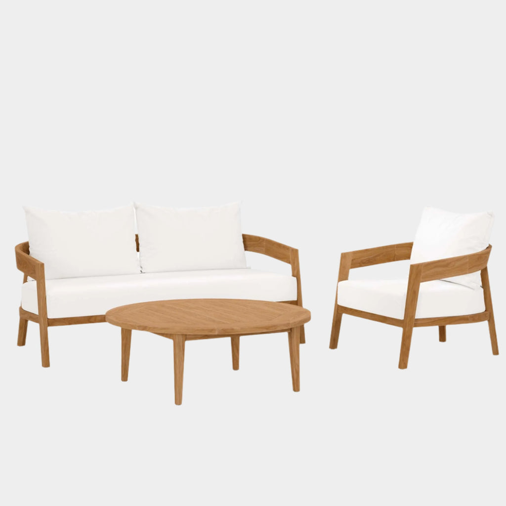 Brisbane 3-Piece Teak Wood Outdoor Patio