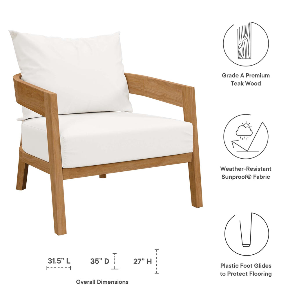 Brisbane 3-Piece Teak Wood Outdoor Patio