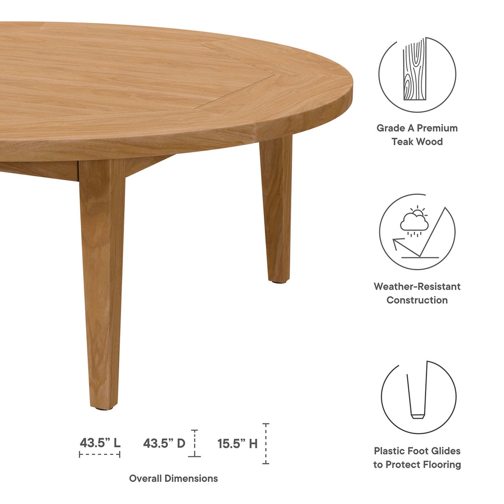 Brisbane 3-Piece Teak Wood Outdoor Patio