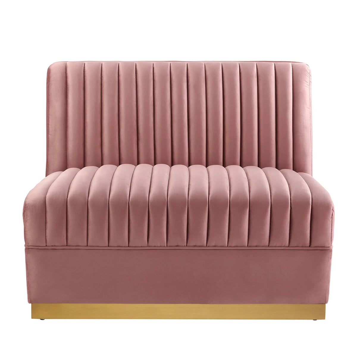 Sanguine Channel Tufted Performance Velvet Modular Sectional Sofa Armless Chair
