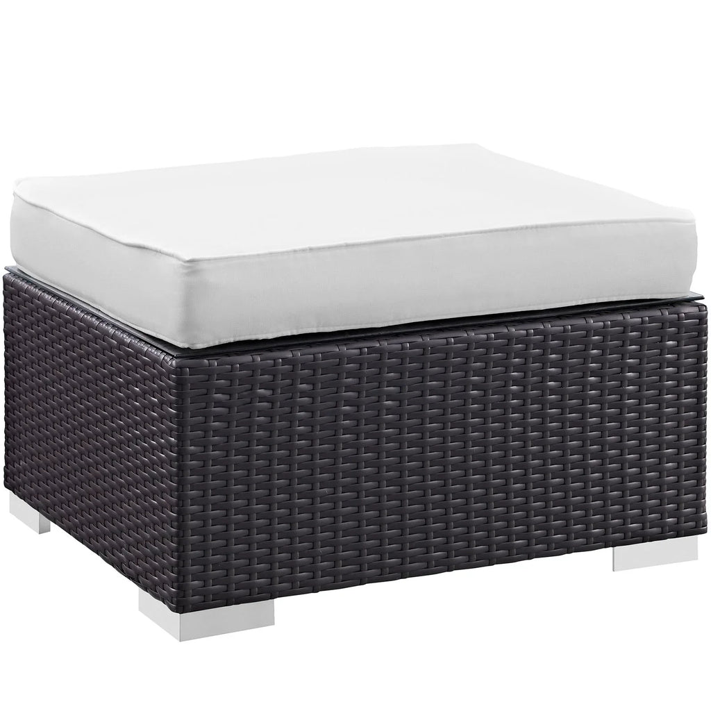 Venice 8 Piece Outdoor Patio Sofa Set in Espresso White