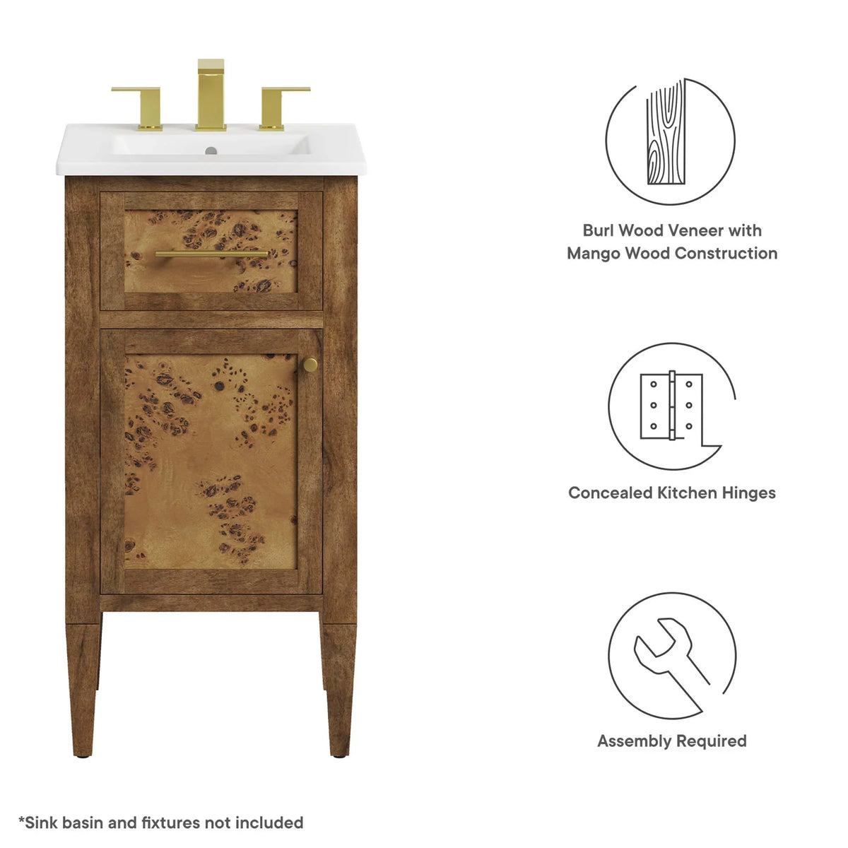 Elysian Bathroom Cabinet Basin Not Included