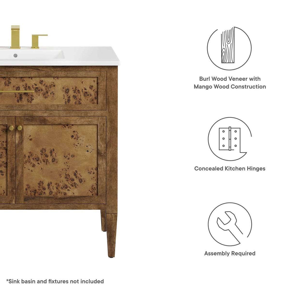 Elysian Bathroom Cabinet Basin Not Included