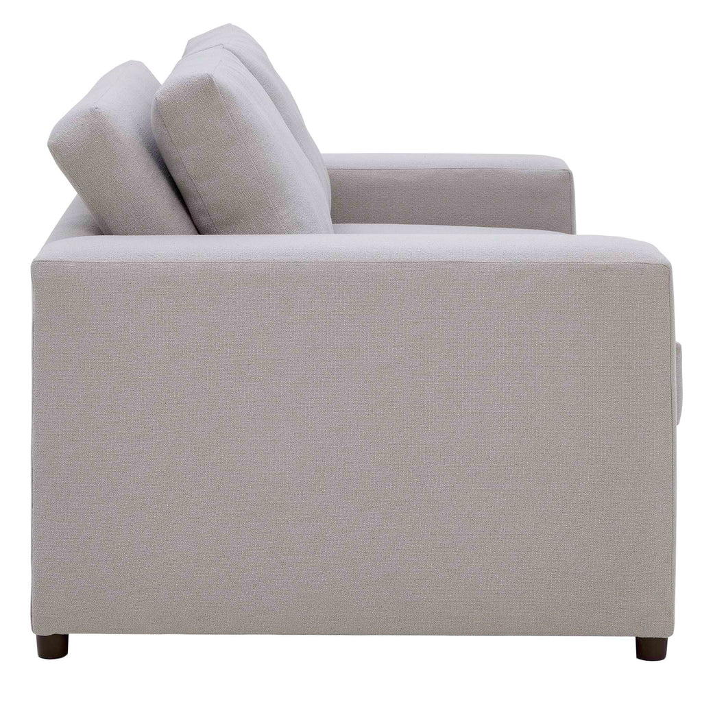 Avendale Linen Blend Loveseat in Flint Gray Linen Blend
