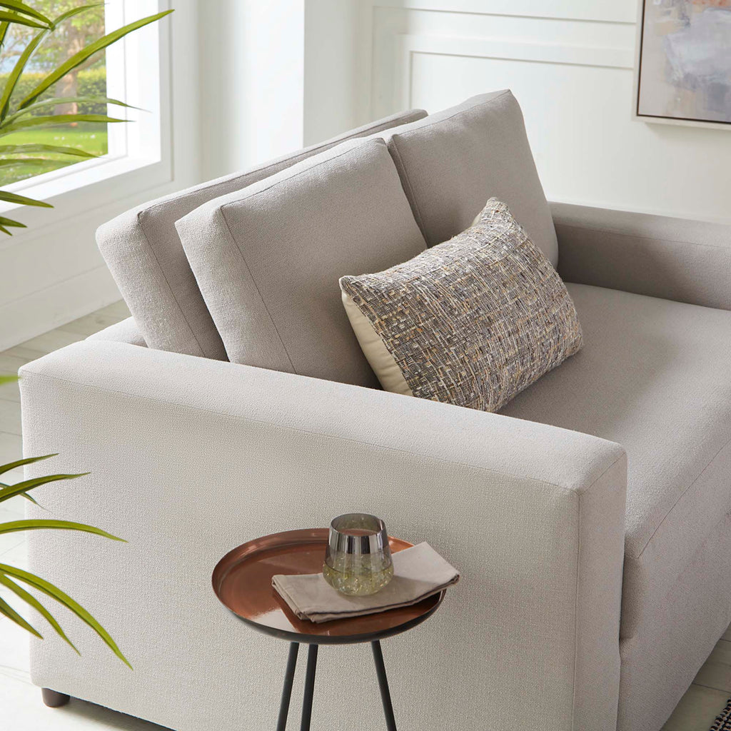 Avendale Linen Blend Loveseat in Flint Gray Linen Blend