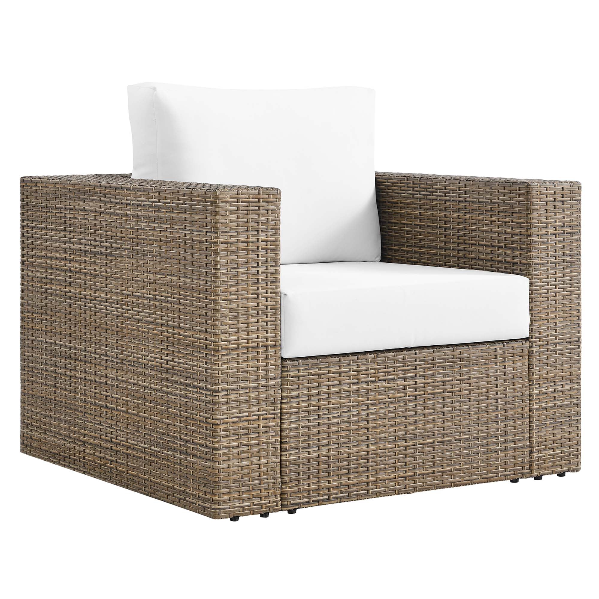 Convene 4-Piece Outdoor Patio Furniture Set in Cappuccino White