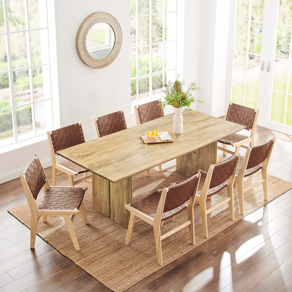 Amistad 86" Wood Dining Table in Oak