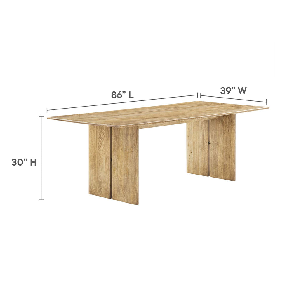 Amistad 86" Wood Dining Table in Oak
