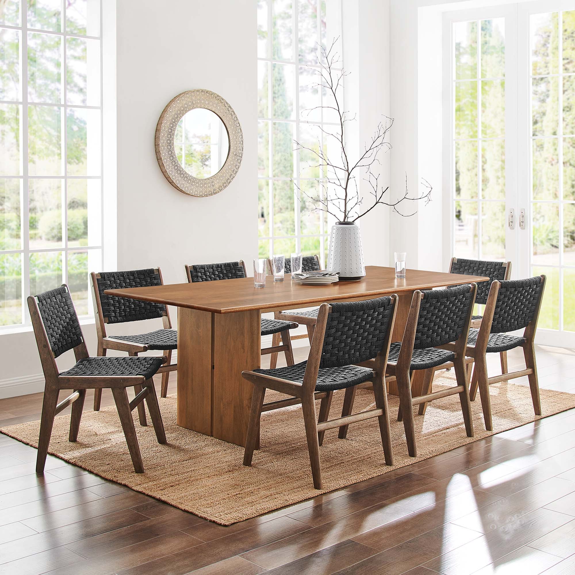 Amistad 86" Wood Dining Table in Oak
