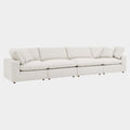 Commix Down Filled Overstuffed Boucle Fabric 4-Seater Sofa