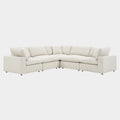 Commix Down Filled Overstuffed Boucle 5-Piece Sectional Sofa