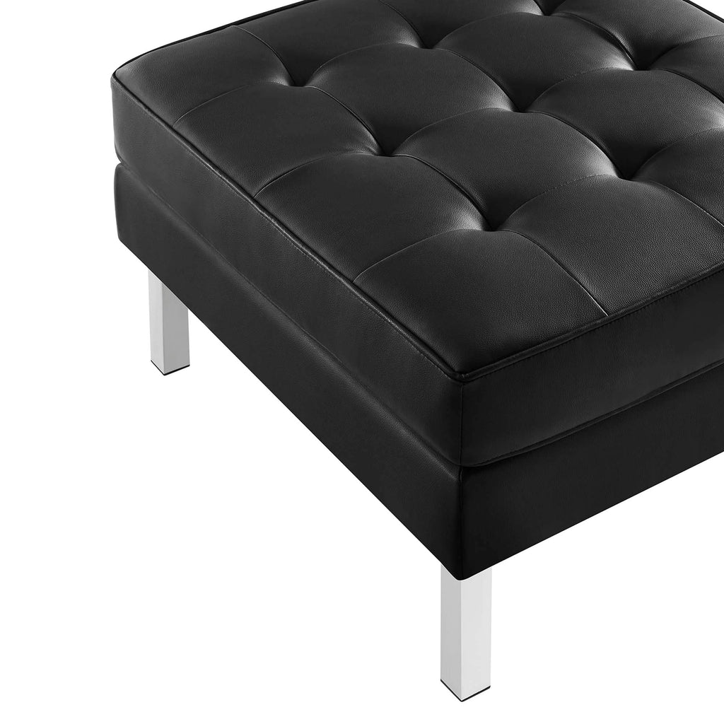 Loft Tufted Vegan Leather Sofa