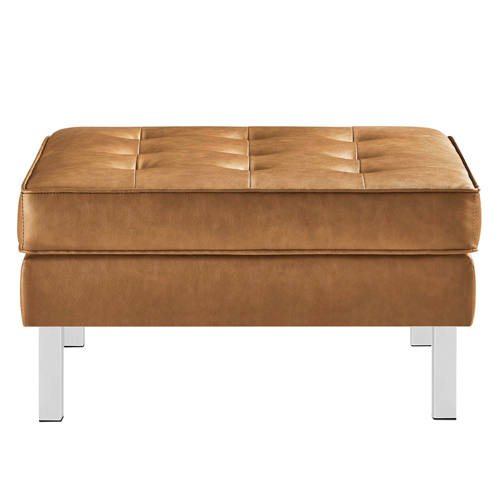 Loft Tufted Vegan Leather Sofa