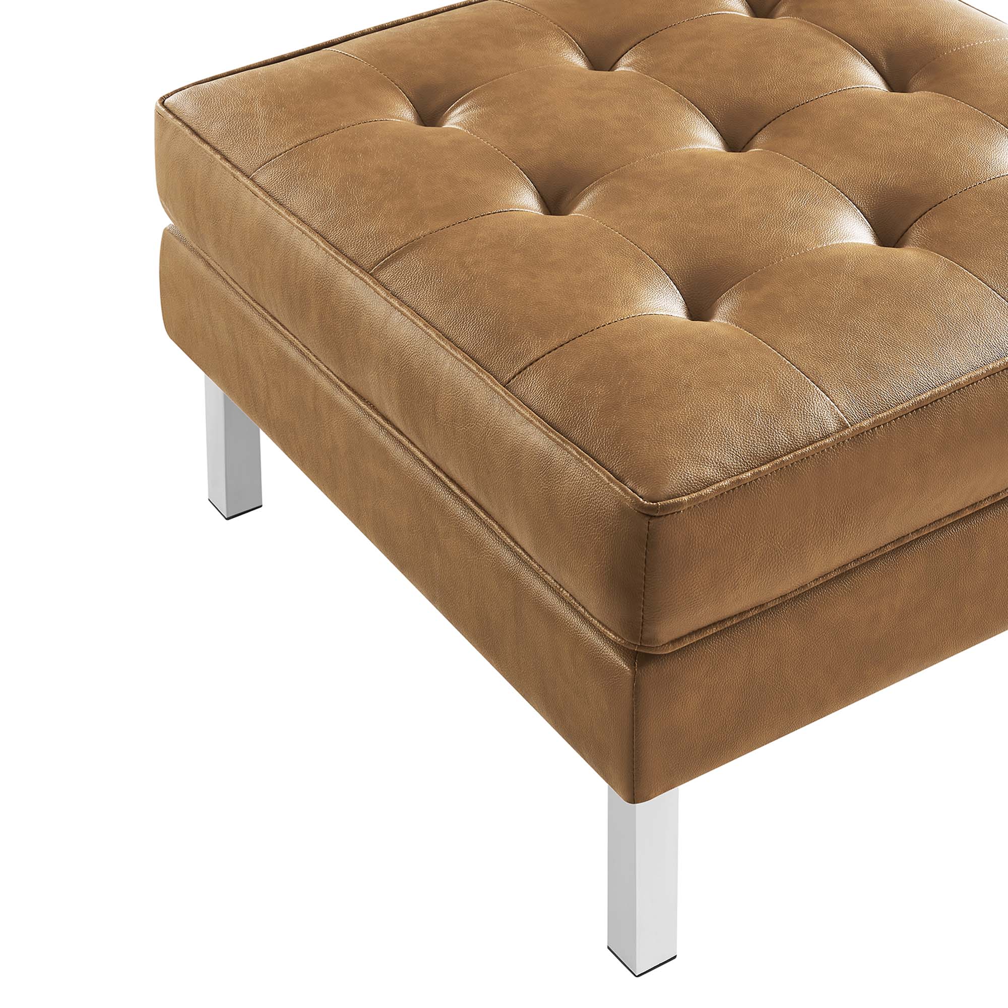 Loft Tufted Vegan Leather Sofa