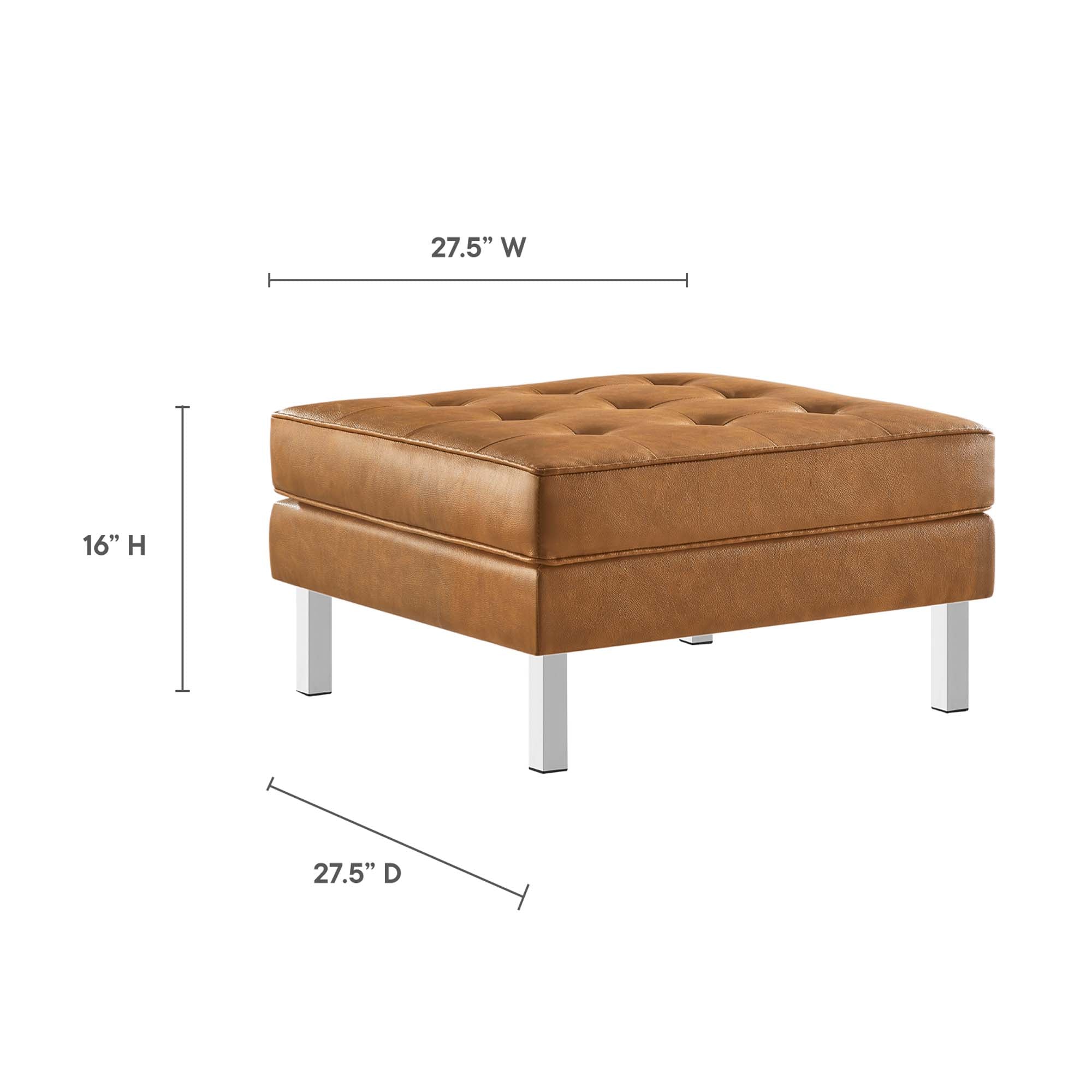 Loft Tufted Vegan Leather Sofa
