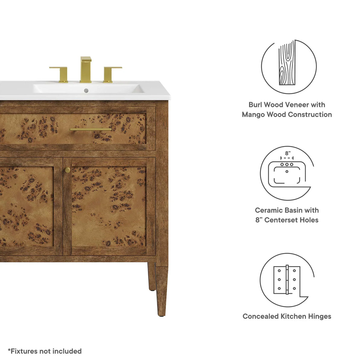 Elysian Bathroom Cabinet Basin Not Included