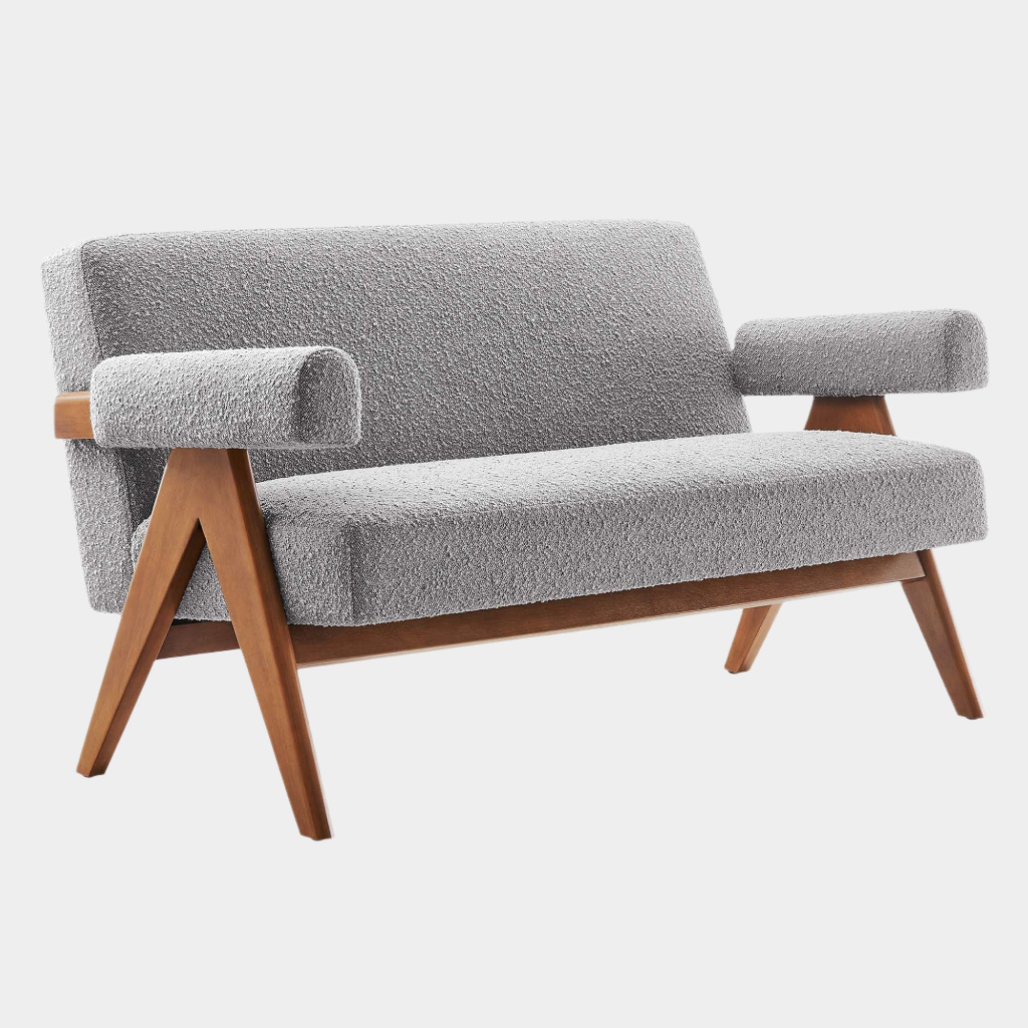 Lyra Boucle Fabric Loveseat