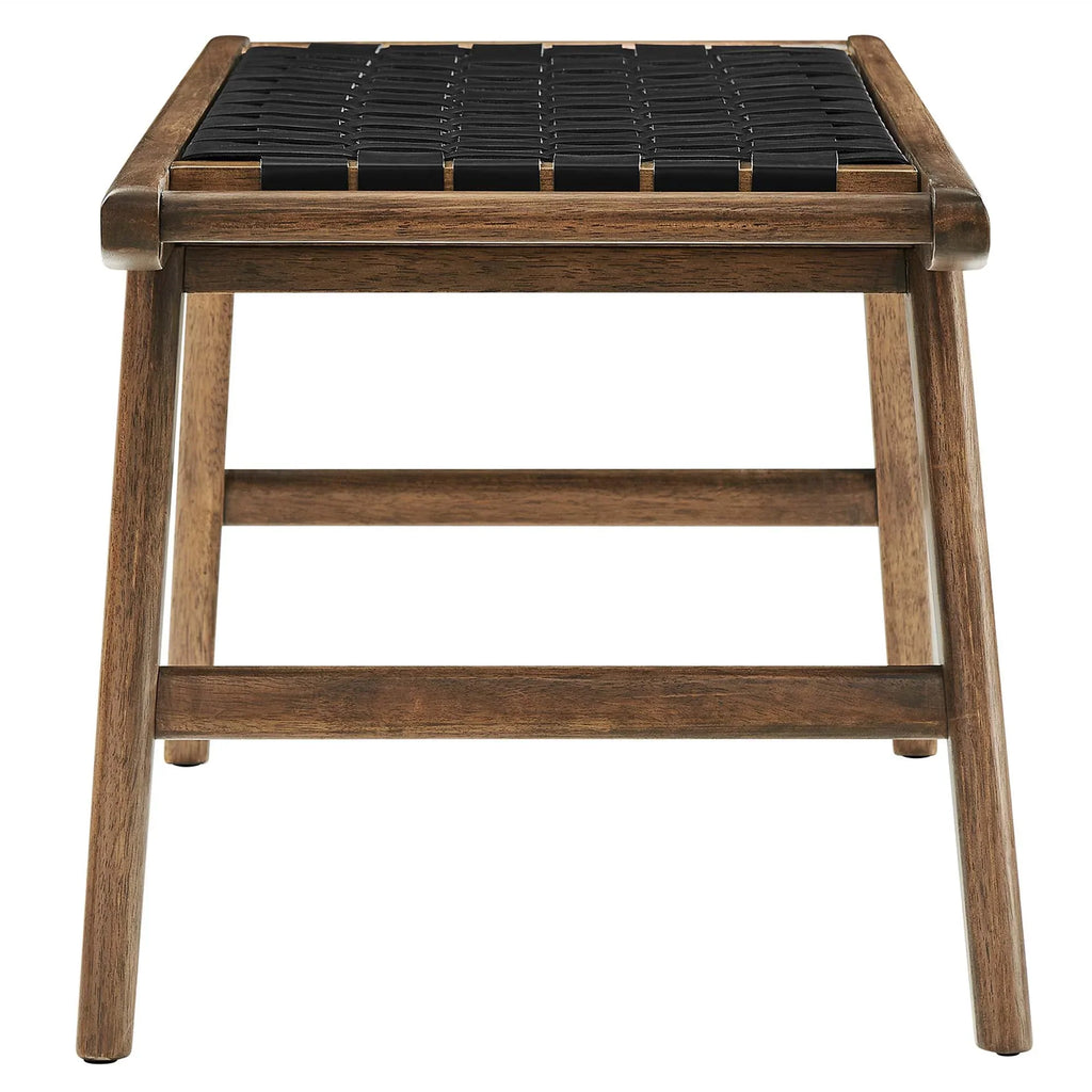 Saoirse 47" Faux Leather Wood Bench