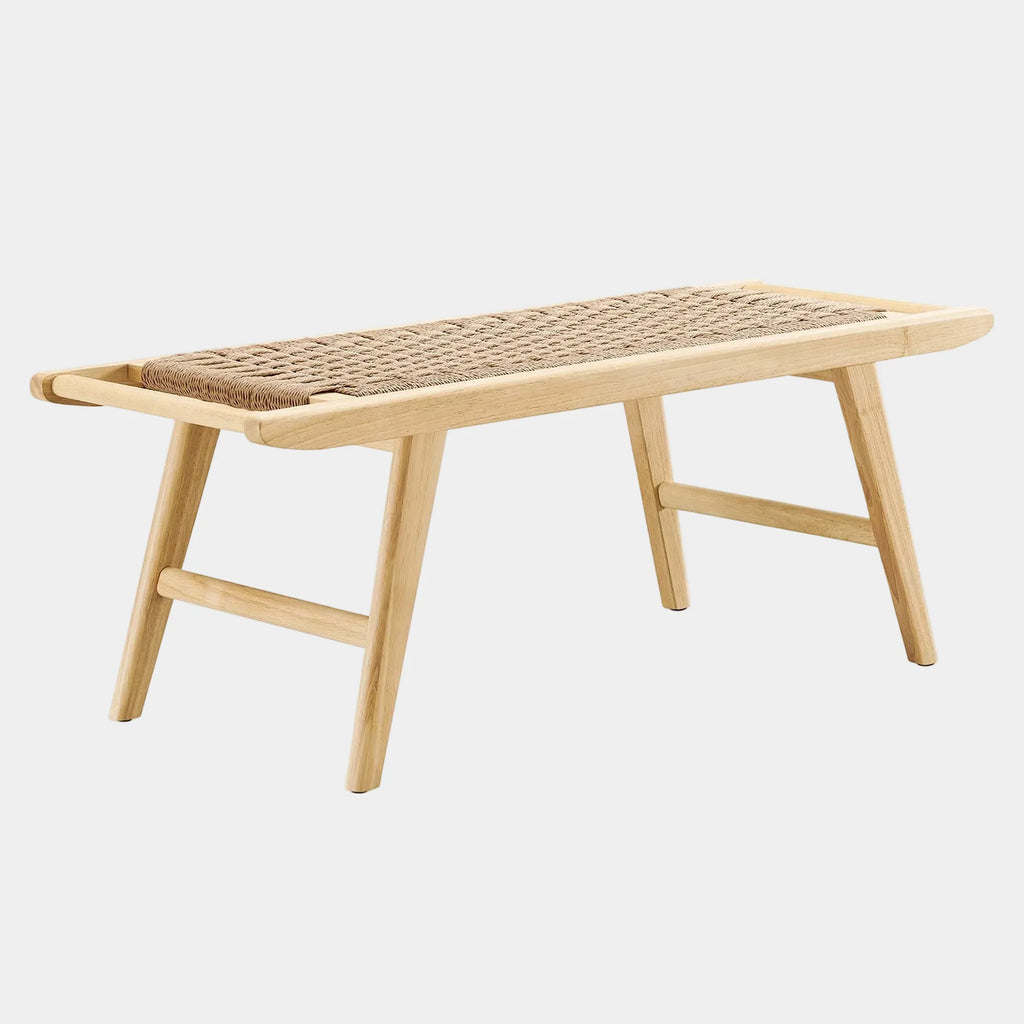 Saoirse 47" Wove Rope Wood Bench