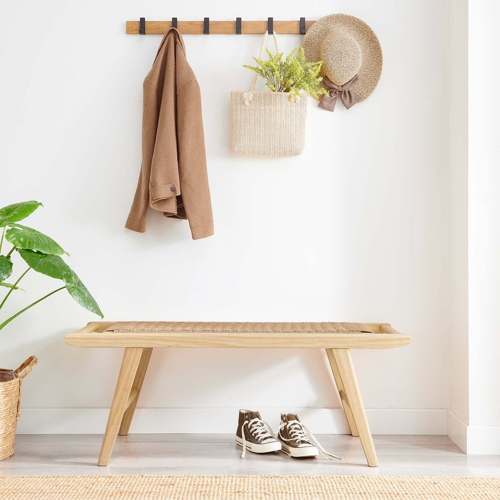 Saoirse 47" Wove Rope Wood Bench
