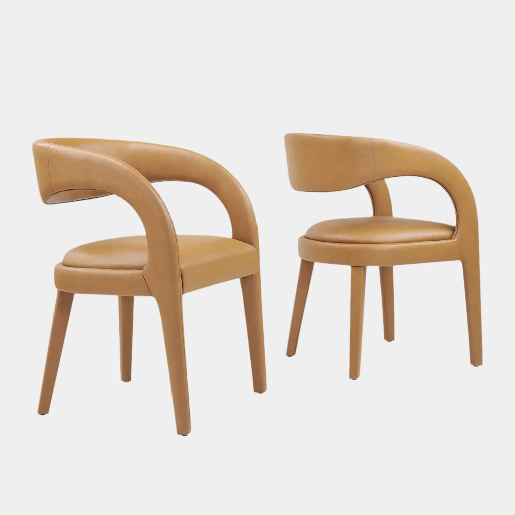 Pinnacle Vegan Leather Dining Chair Set of 2