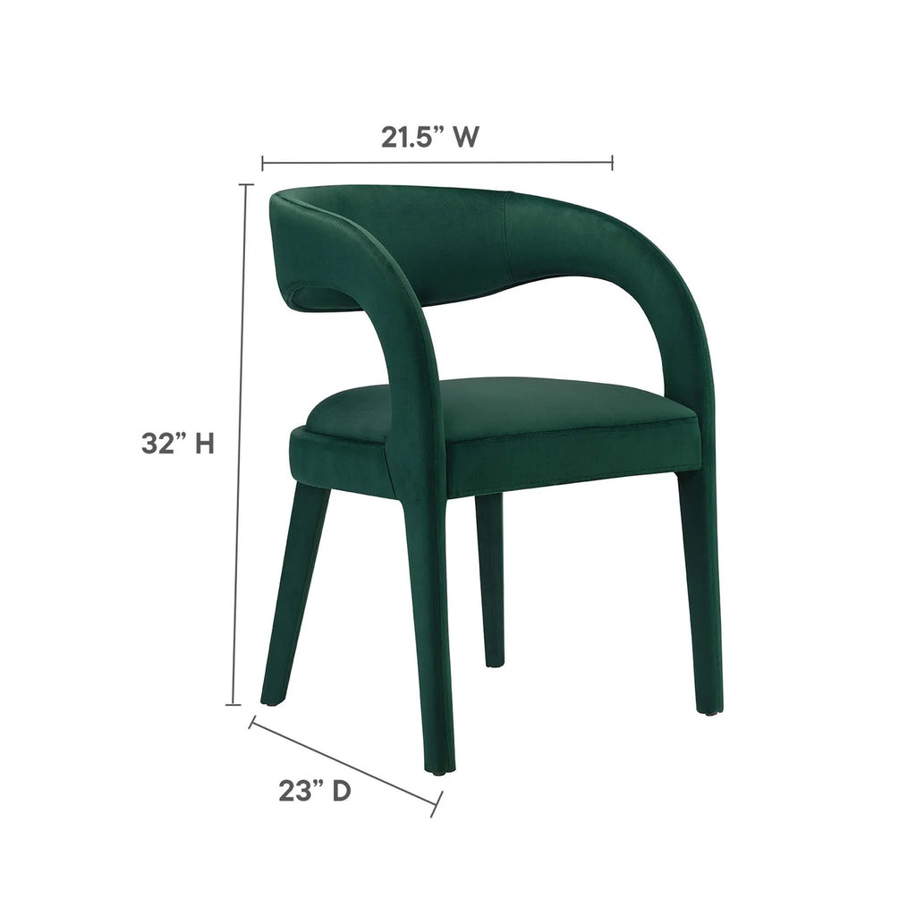 Pinnacle Performance Velvet Dining Chair Set of 2