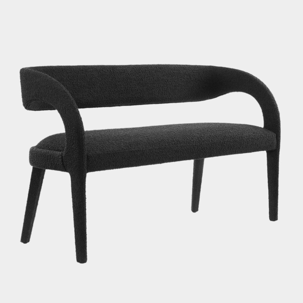 Pinnacle Boucle Fabric Accent Bench