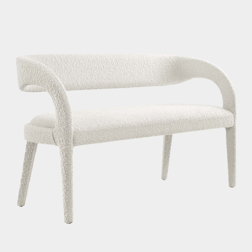 Pinnacle Boucle Fabric Accent Bench