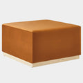 Tilden Large 28" Square Performance Velvet Upholstered Ottoman