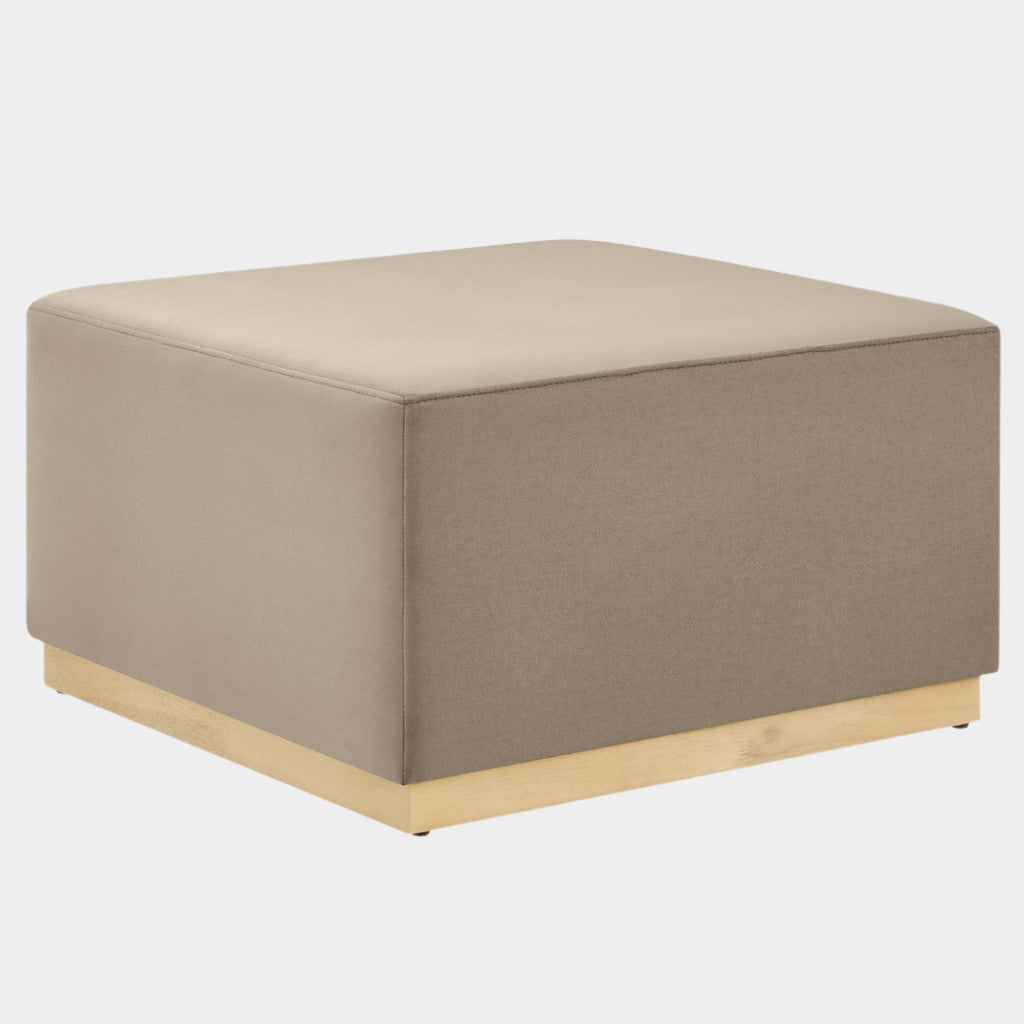 Tilden Large 28" Square Performance Velvet Upholstered Ottoman