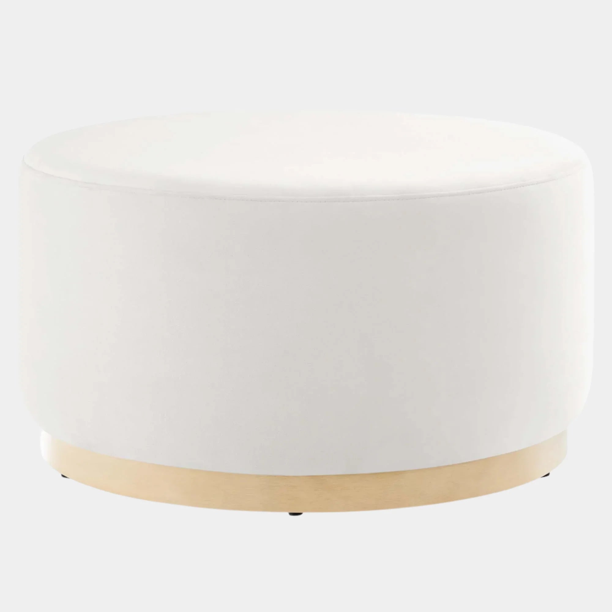 Tilden Large 29" Round Performance Velvet Upholstered Ottoman