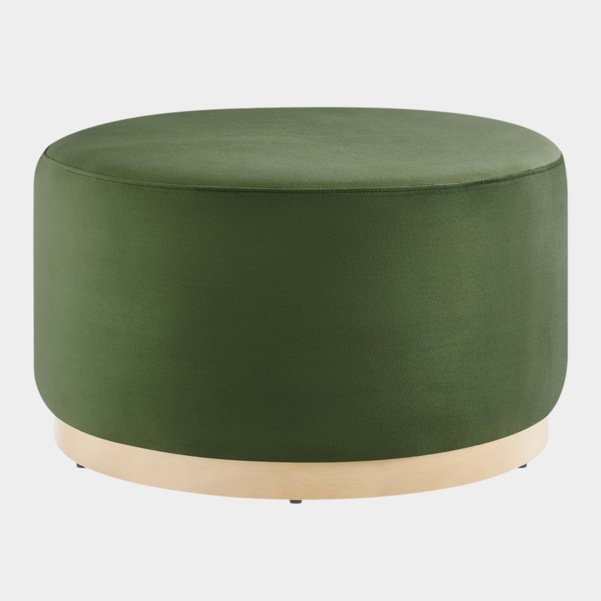 Tilden Large 29" Round Performance Velvet Upholstered Ottoman