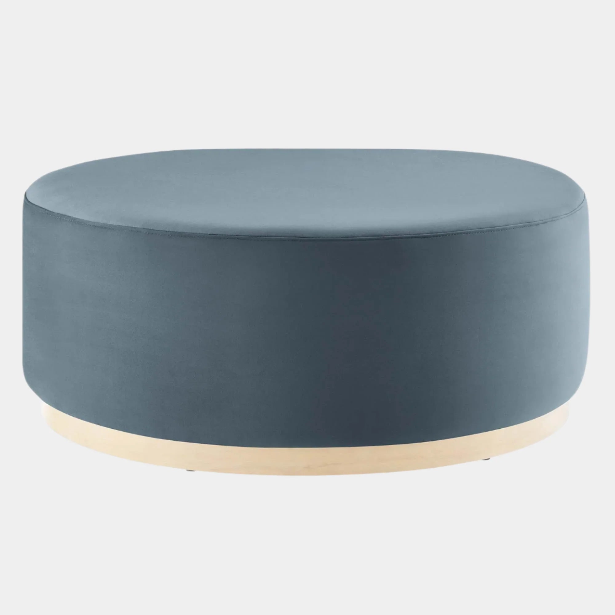Tilden Large 38" Round Performance Velvet Upholstered Ottoman