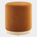 Tilden 16" Round Performance Velvet Upholstered Ottoman