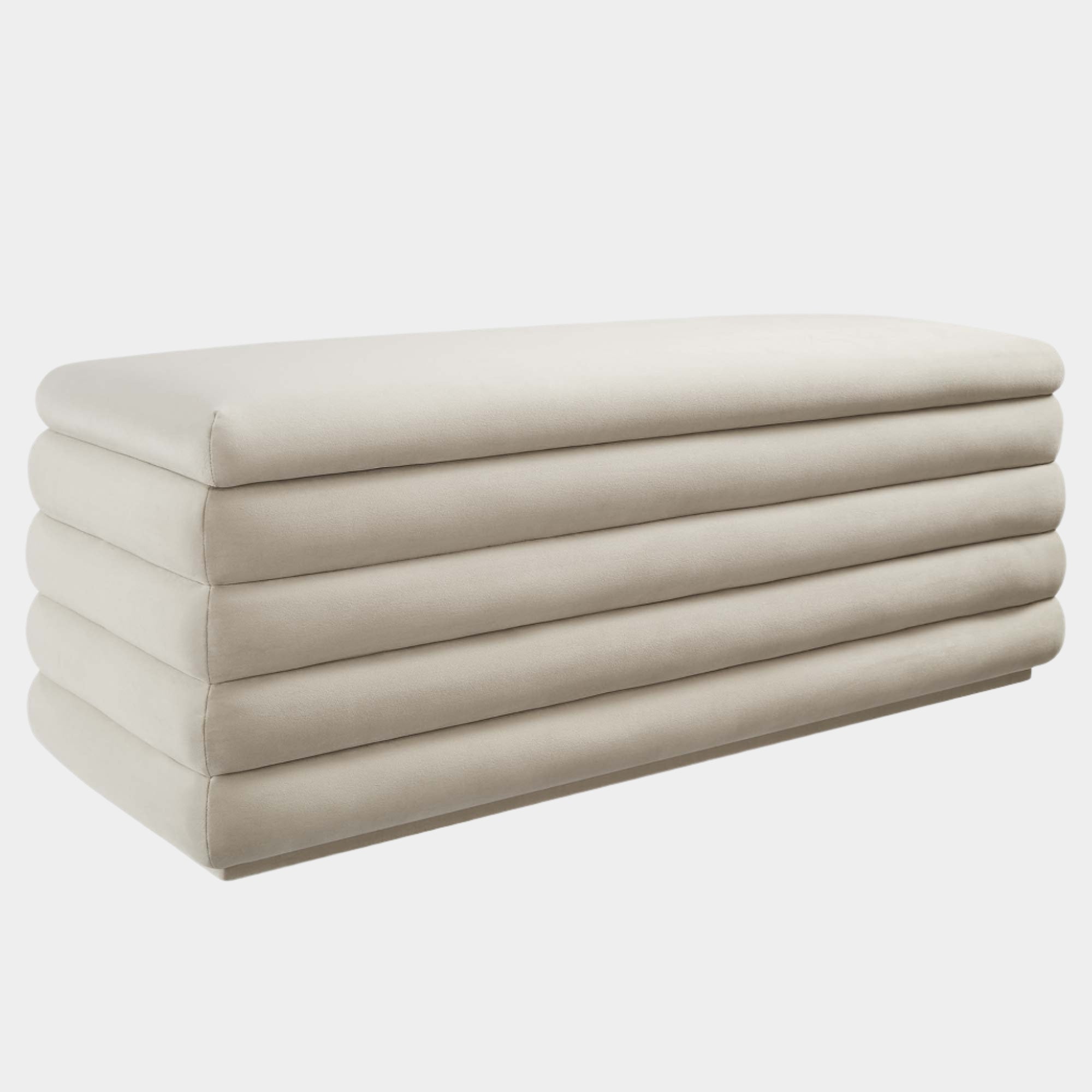 Mezzo Upholstered Performance Velvet Storage Bench