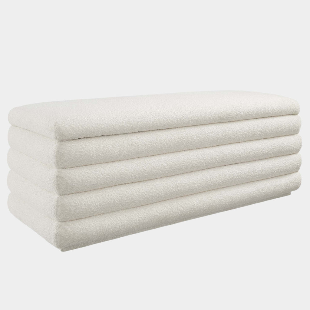 Mezzo Boucle Upholstered Storage Bench