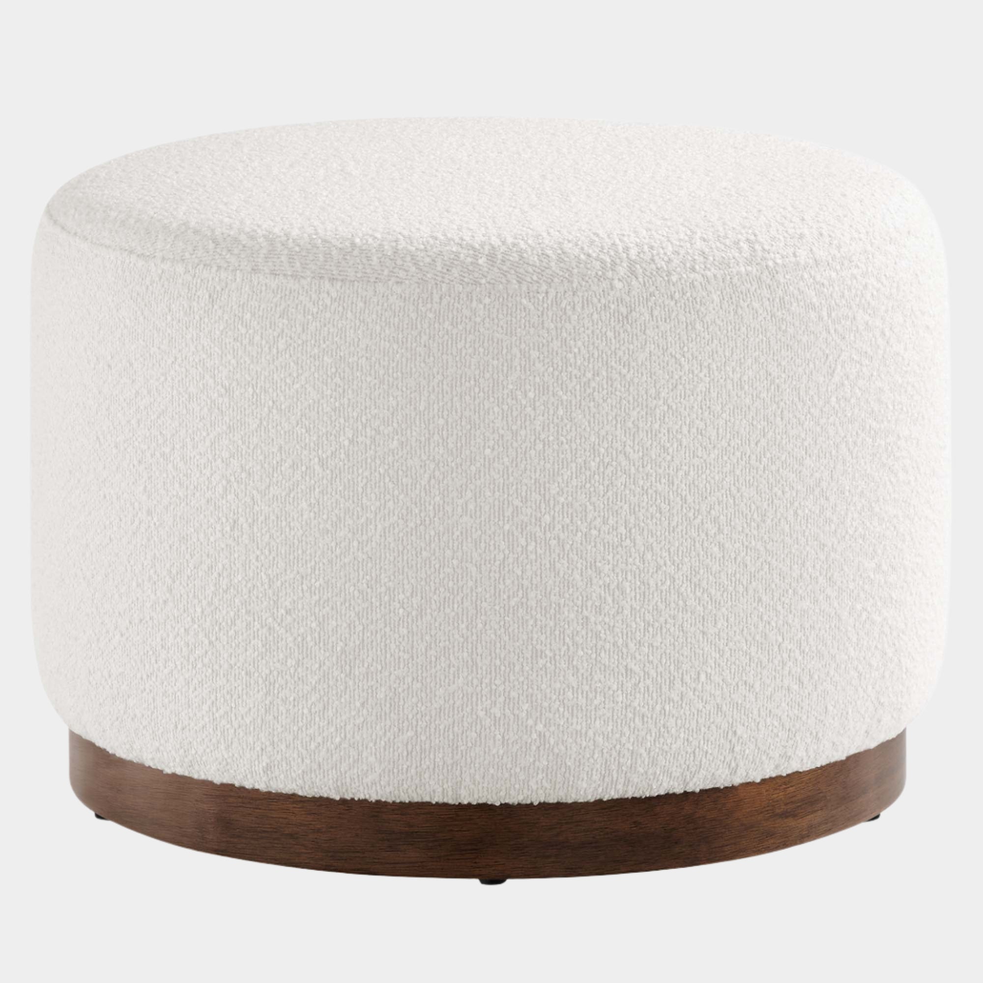 Tilden Large 23" Round Boucle Upholstered Upholstered Ottoman