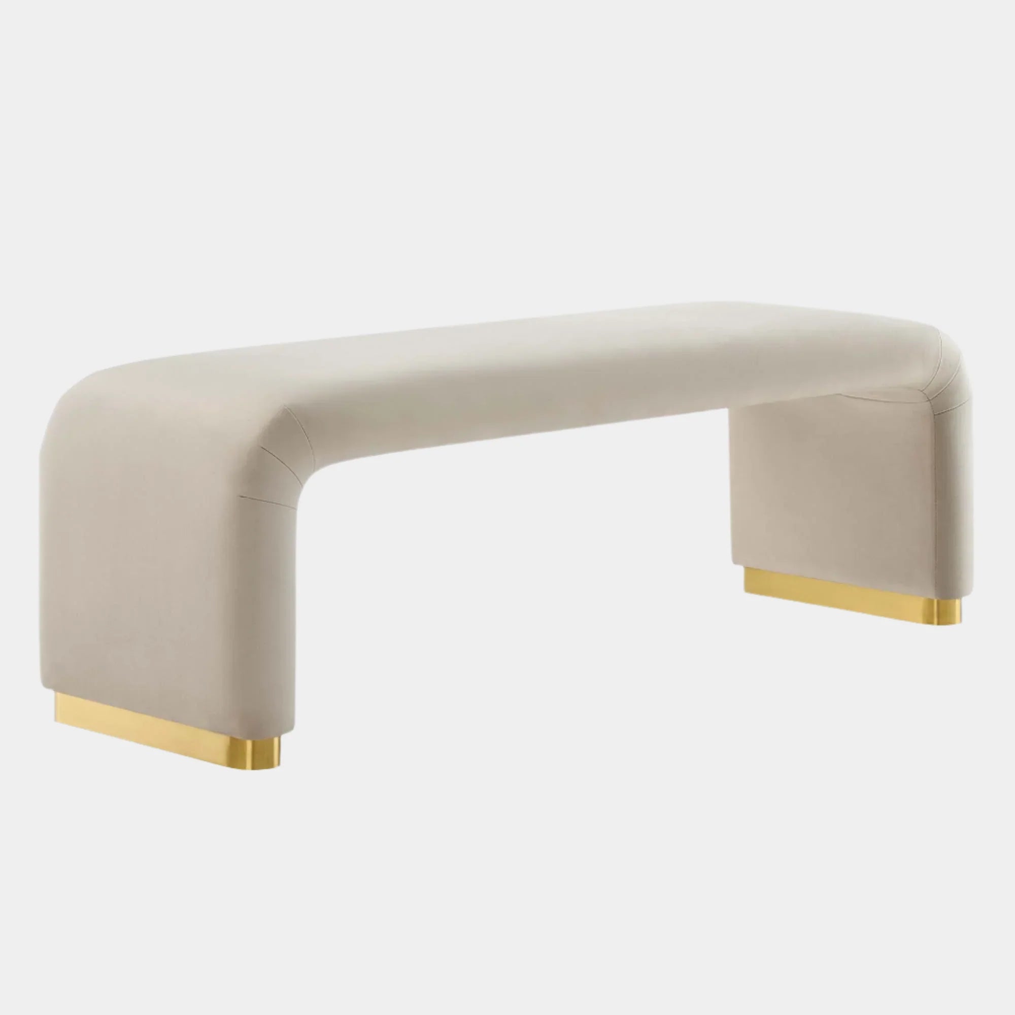 Koda Performance Velvet Waterfall Long Bench
