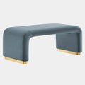 Koda Performance Velvet Waterfall Ottoman