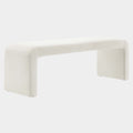 Simba Boucle Fabric Waterfall Long Bench