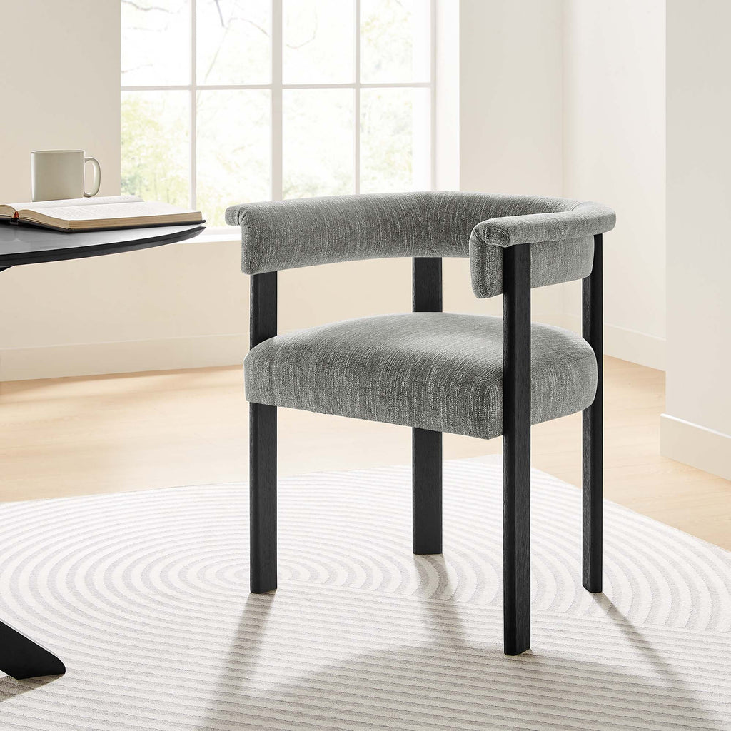 Imogen Fabric Upholstered Barrel Dining Chairs Set of 2