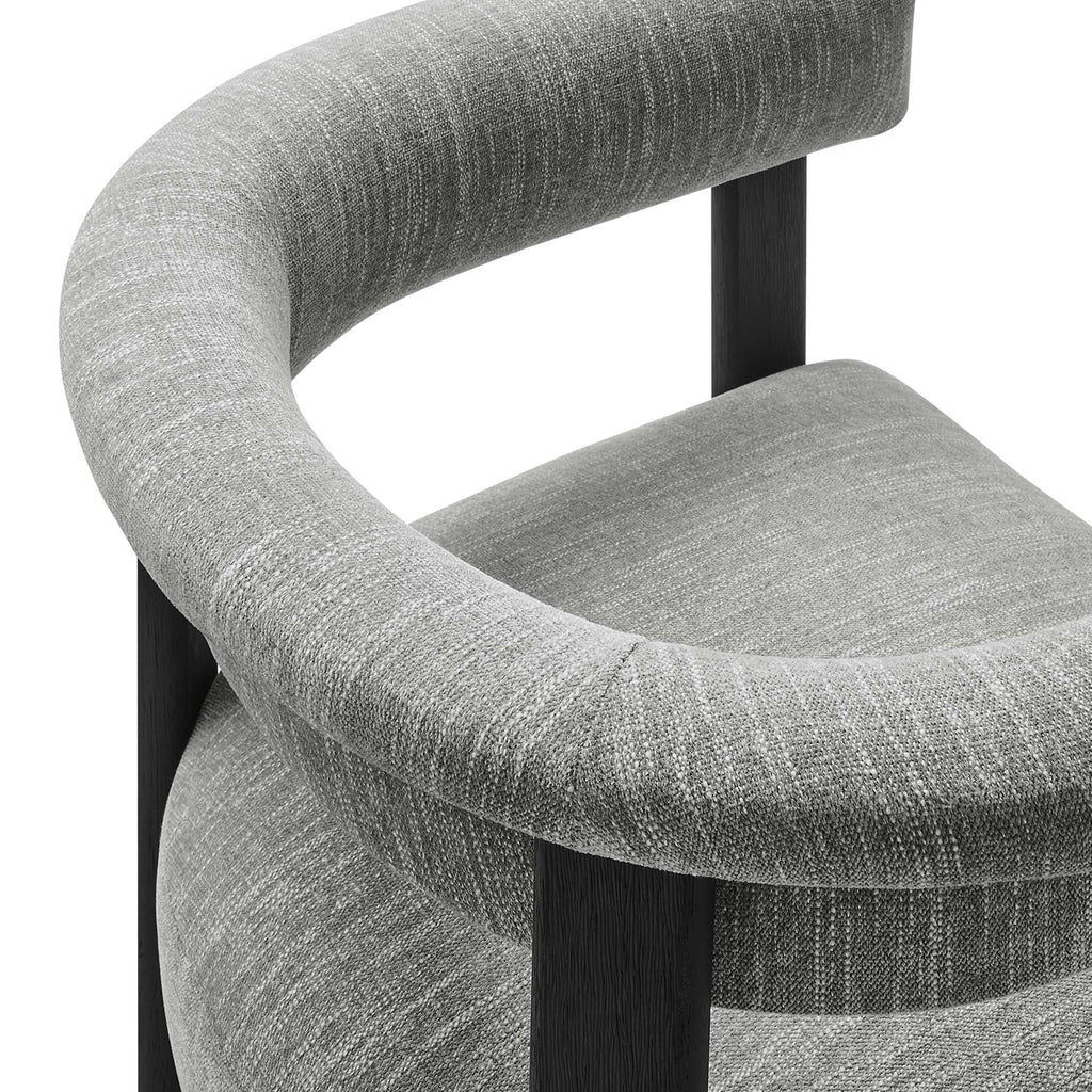 Imogen Fabric Upholstered Barrel Dining Chairs Set of 2